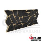 Термопанель Фрайд Премиум уральский Сланец черный плитняк (ровная)